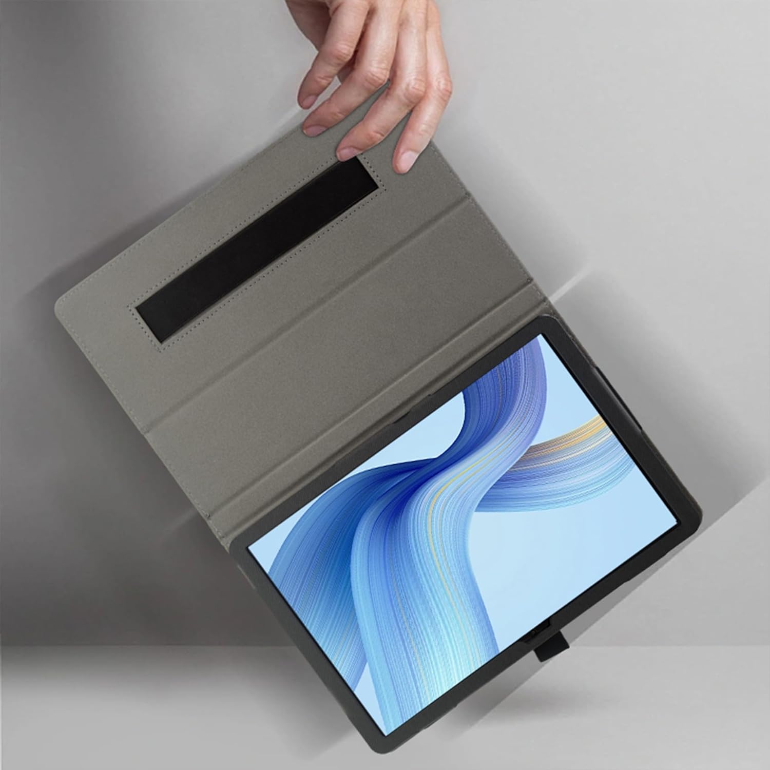 Thumbnail 1 de zZjoOoj Schutzhülle für TECLAST ArtPad Pro 12,7 Zoll – Ultra-dünnes PU Case mit Vertikalständer und Anti-Kratzen Folie (Schwarz)