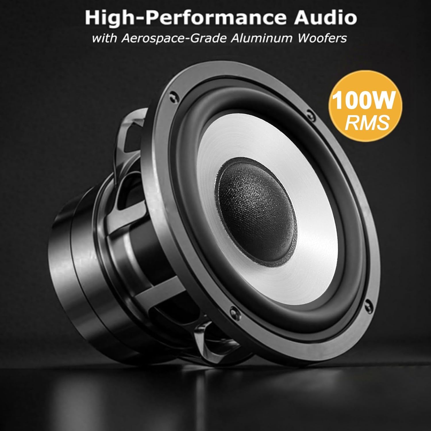 Thumbnail 2 de LONPOO LP-42MX Passive Regal-Lautsprecher (Paar) – 2-Wege mit 4-Zoll-Aluminiumkonus und 1-Zoll-Seidenkalotte