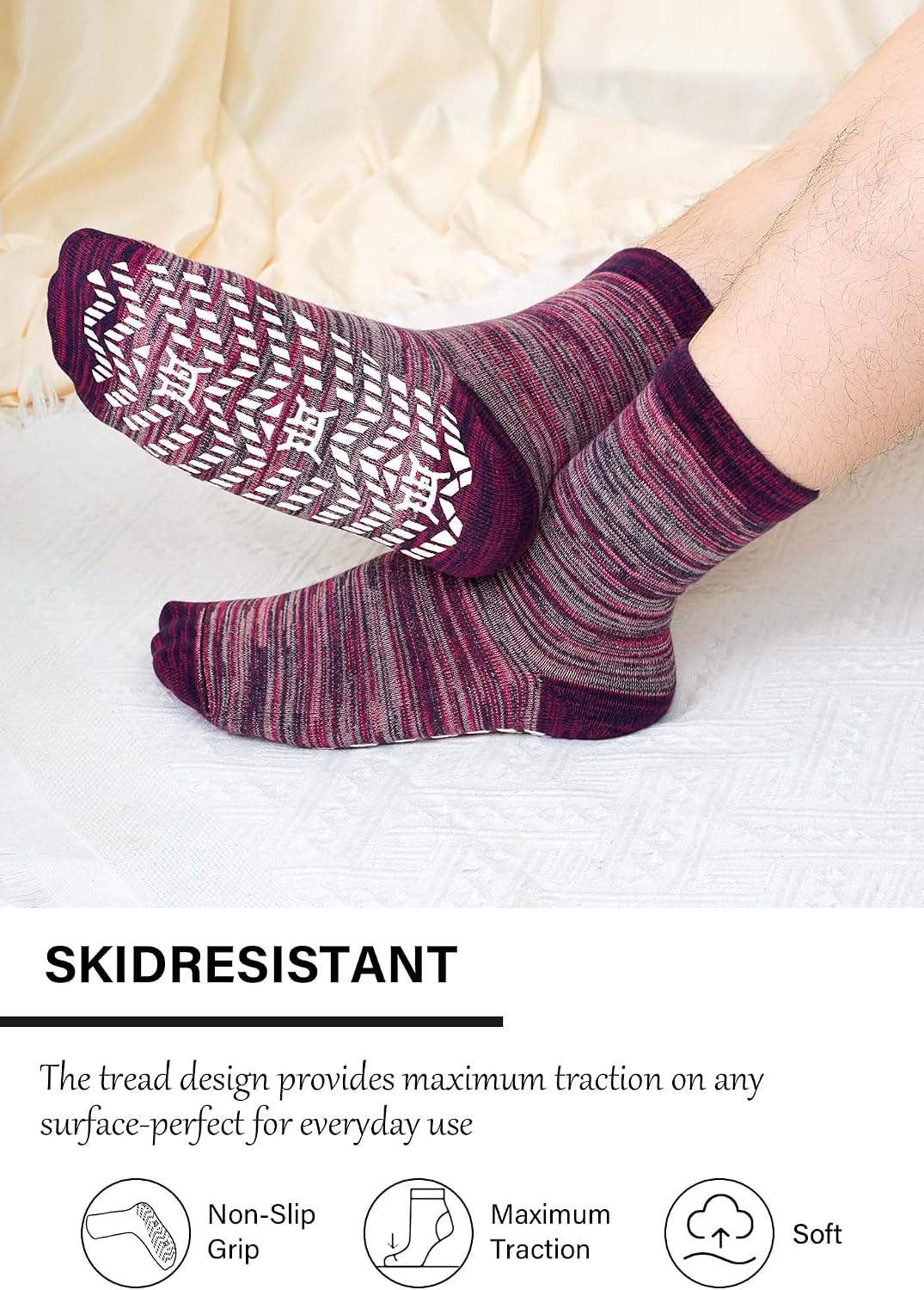 Thumbnail 3 de ZAKASA Non-slip Mens Slipper Socks UK 9-11