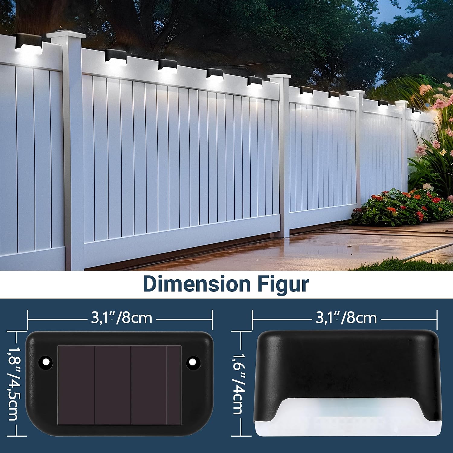Thumbnail 4 de Solpex Solar Deck Lights 8-Pack for Outdoor Steps 🟢