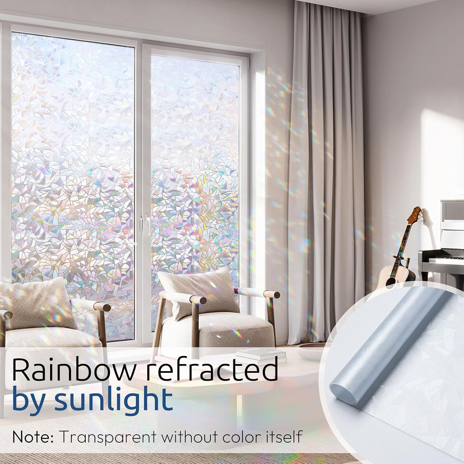 Detalle de rabbitgoo Rainbow Window Film 44.5x200cm