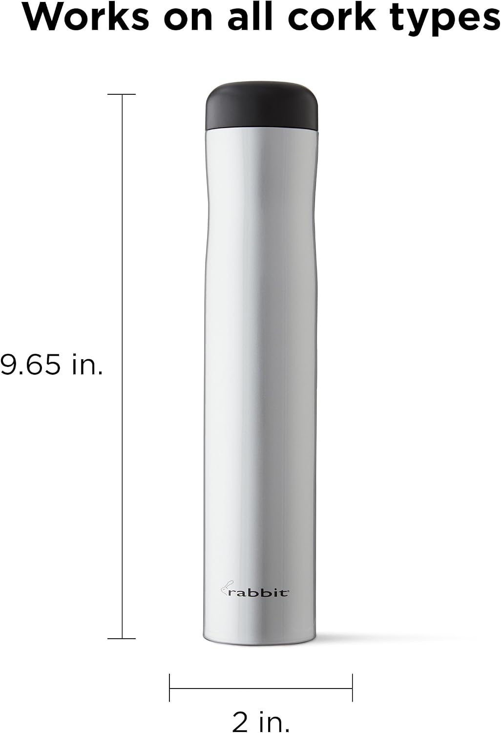 Detalle 2 de Rabbit Automatic Electric Corkscrew (Hands-Free) with Foil Cutter, Rechargeable Cordless Wine Opener