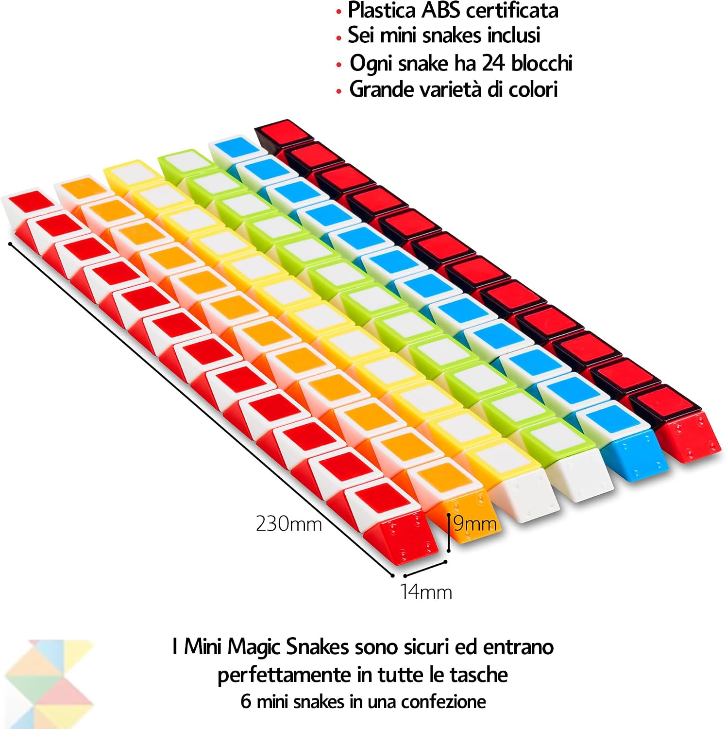 Detalle 2 de Magic Snake puzzle 24 blocchi CUBIDI