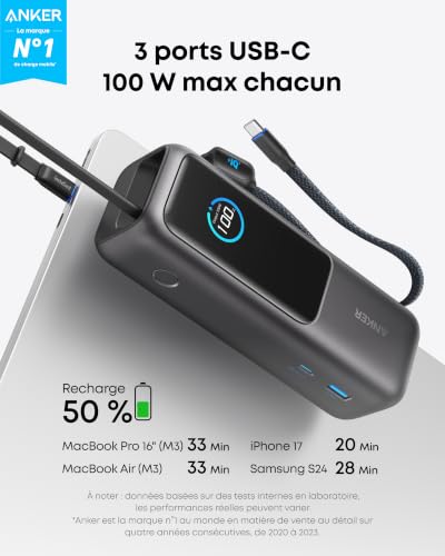 Thumbnail 1 de Anker Batterie Externe 25 000 mAh 165 W pour Ordinateurs Portables