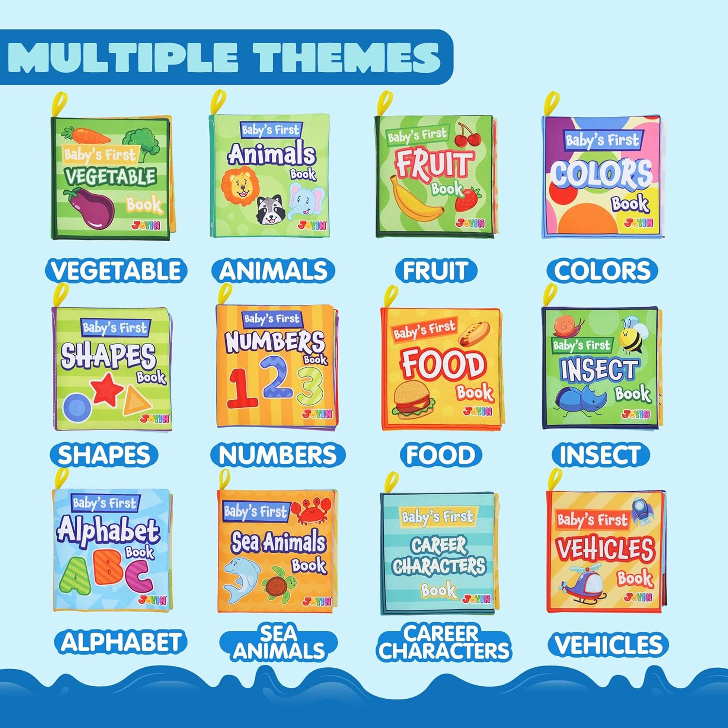 Detalle 2 de JOYIN 12-Piece Bath Books for Baby (Waterproof)