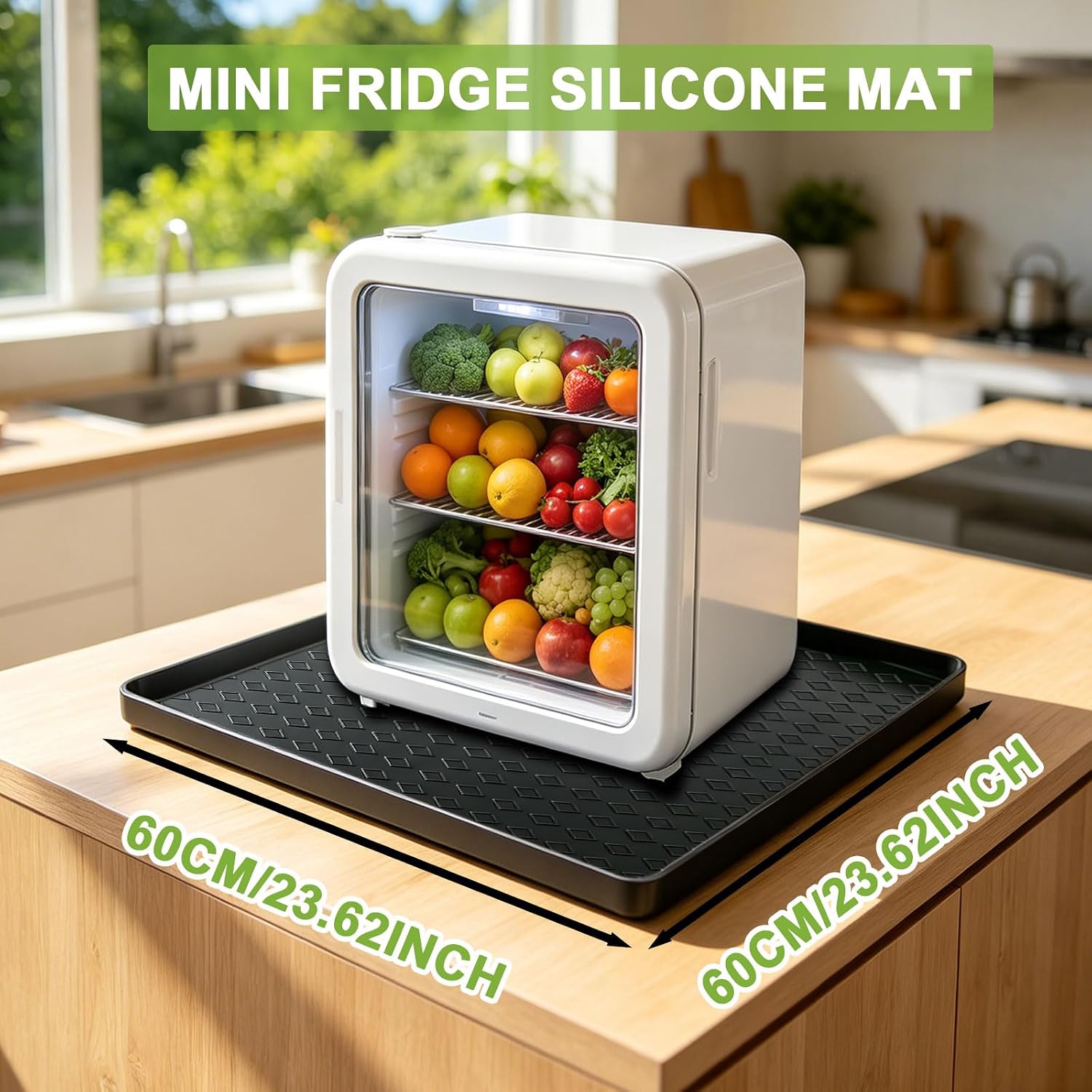 Thumbnail 1 de PTAZSCTC WaMat_60x60_LXBK Silicone Appliance Mat, 23.6 x 23.6 in