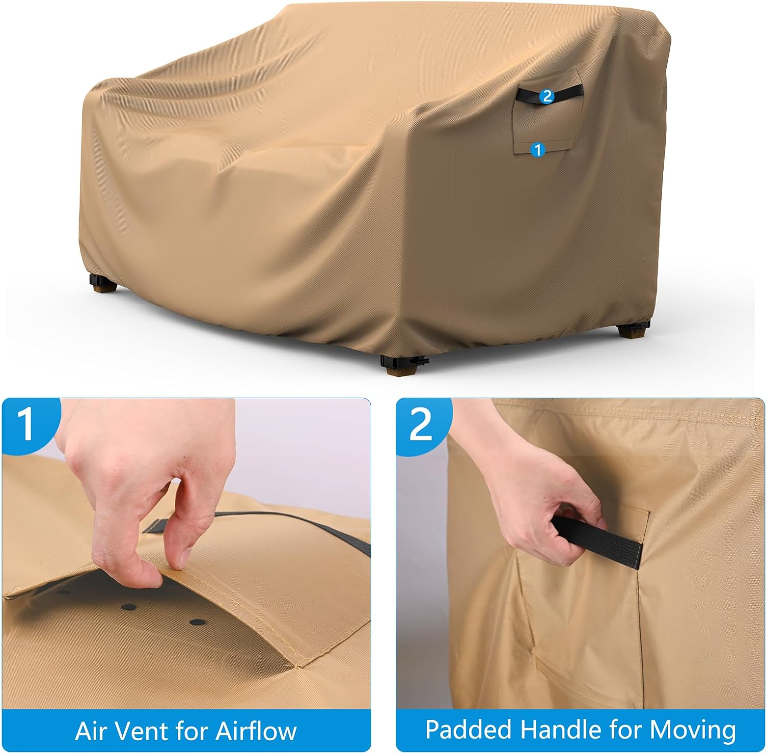Detalle de Mrrihand Outdoor Sofa Cover 90-inch