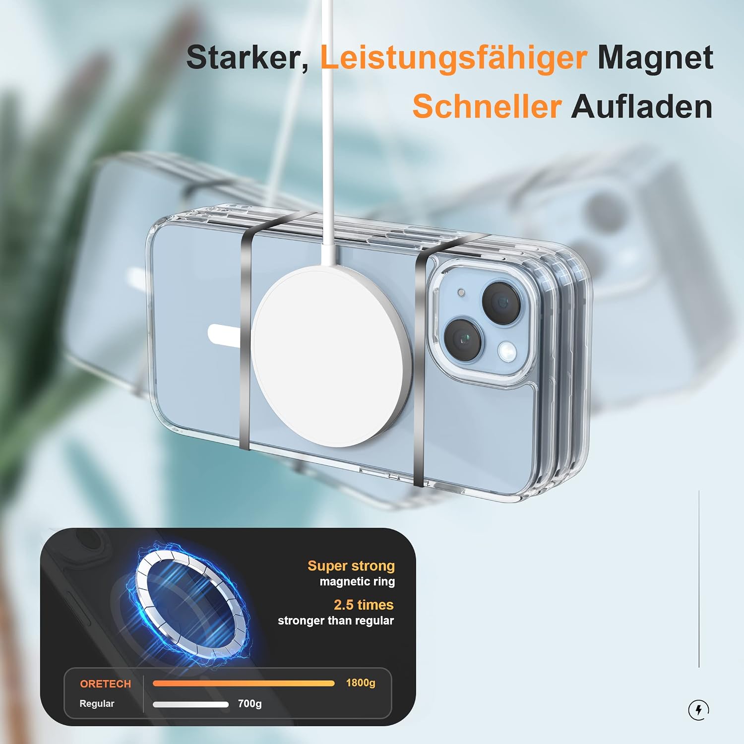 Detalle 2 de ORETECH Hülle 6,1 Zoll MagSafe für iPhone 14/13