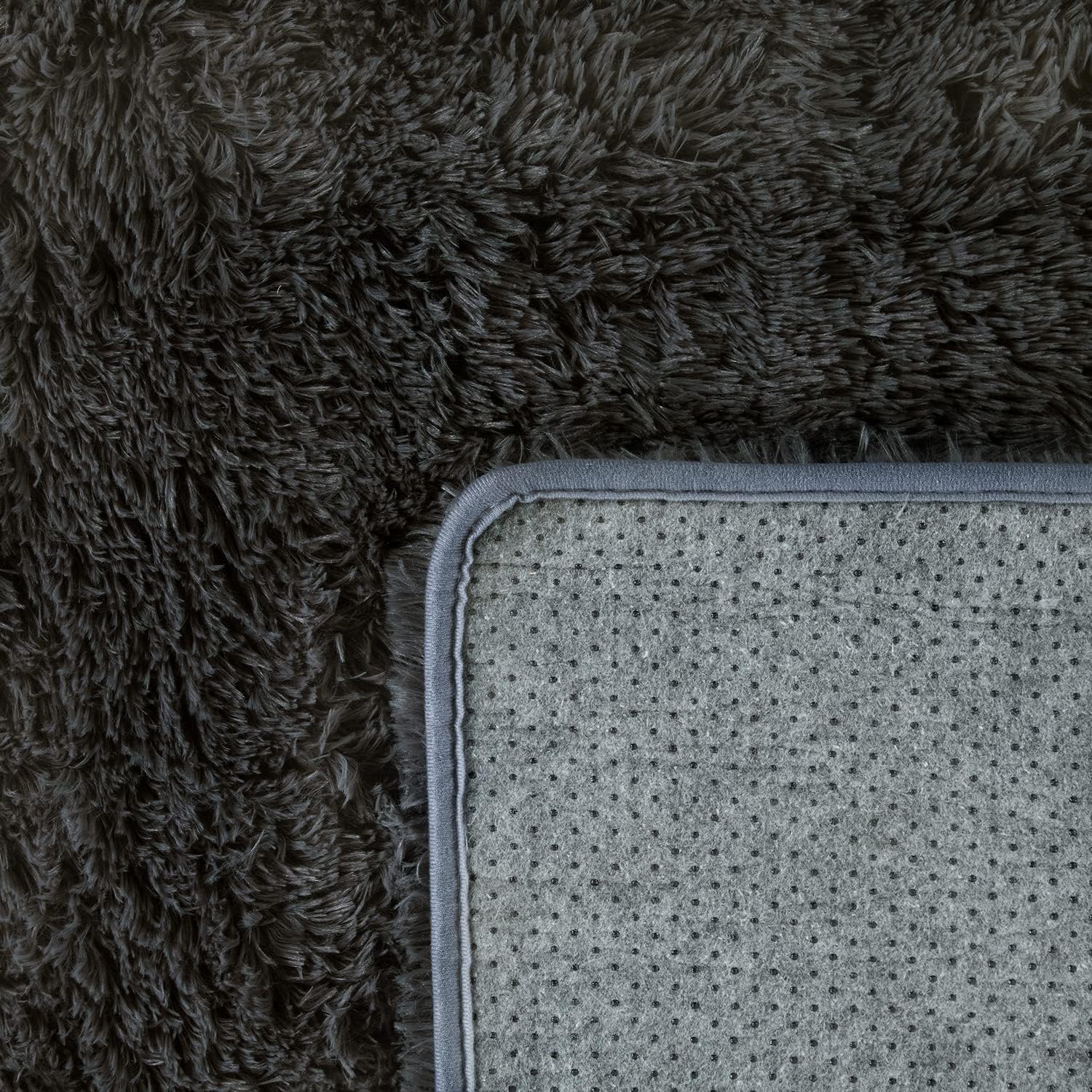 Thumbnail 4 de Paco Home Tapis poils longs anthracite 140x200