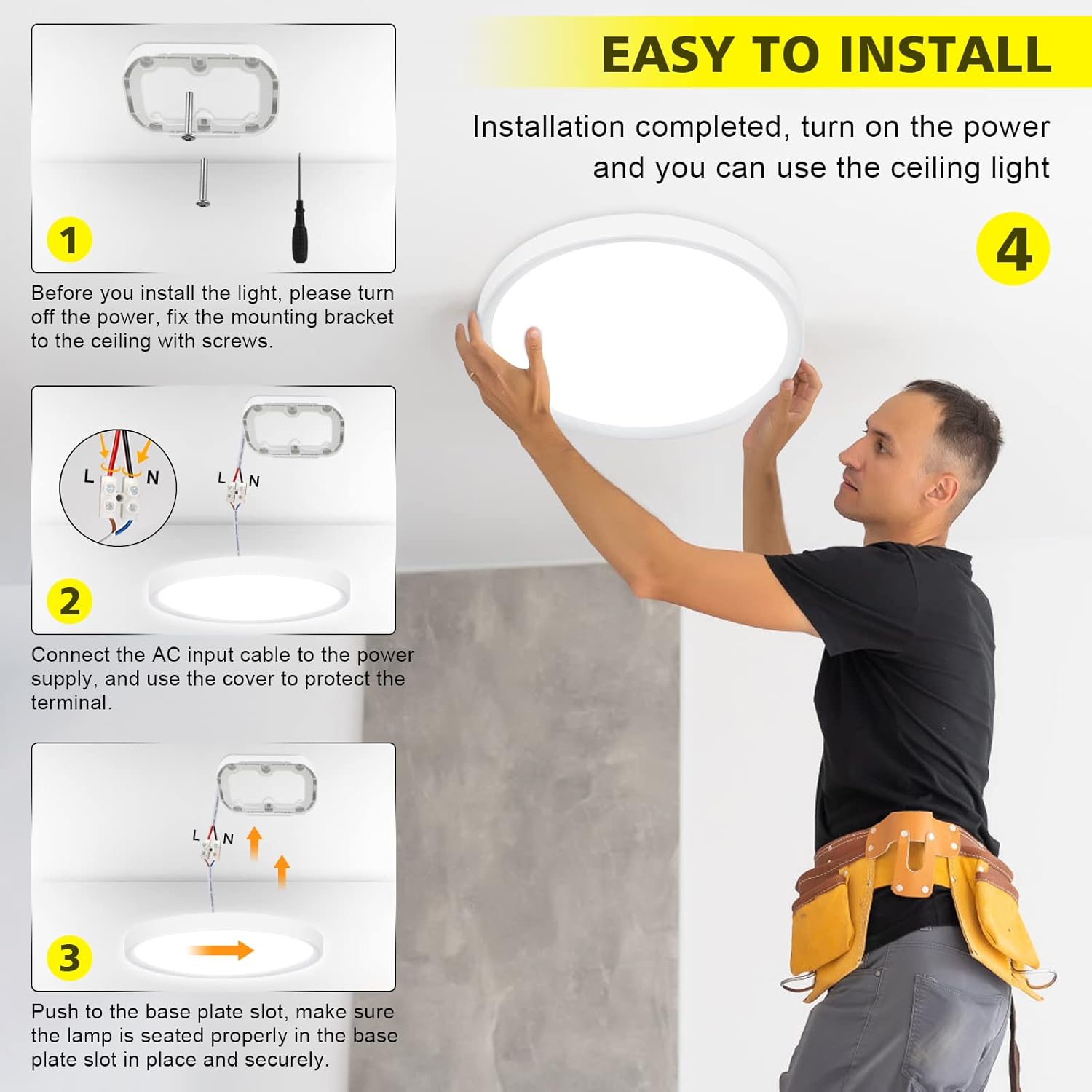 Thumbnail 5 de Befurglor 24W LED Ceiling Light 28.5cm