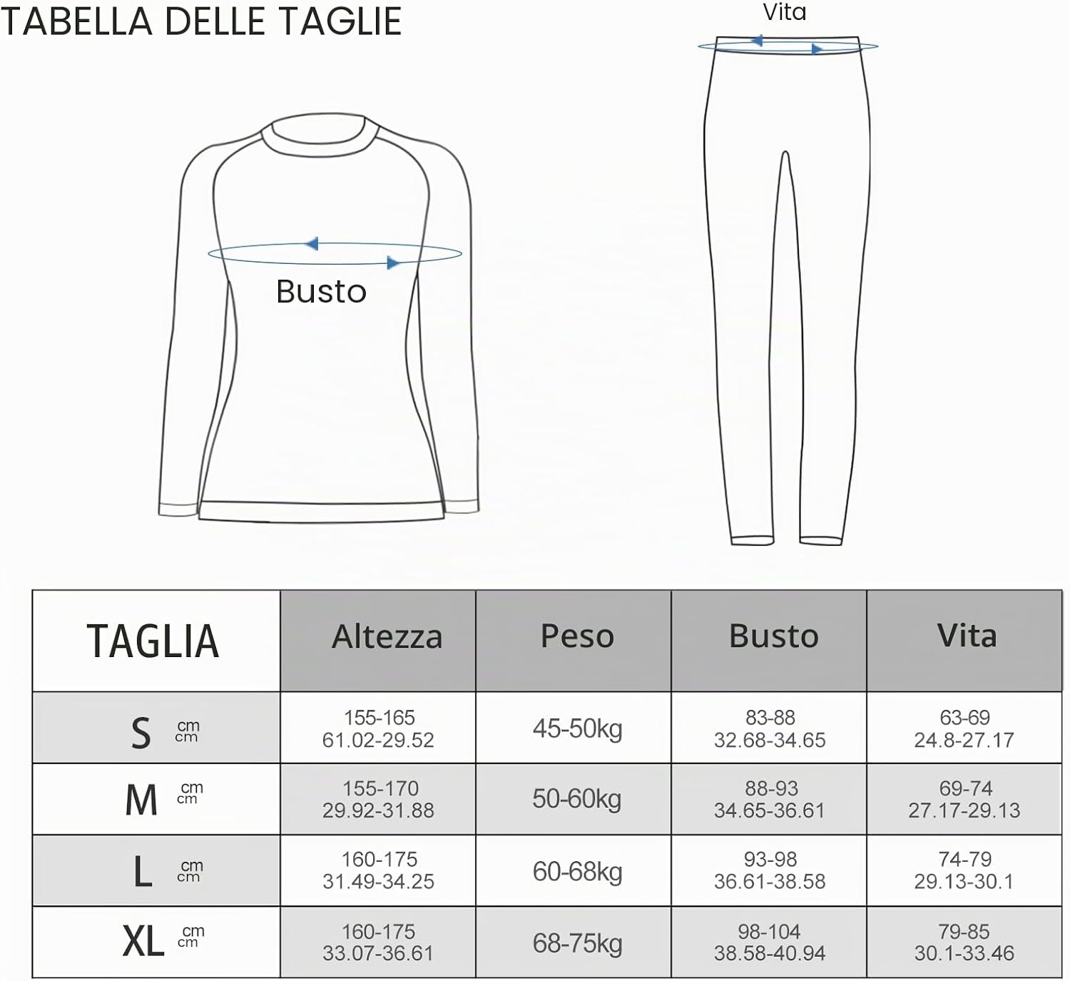 Thumbnail 6 de MEETYOO Intimo Termico Donna Traspirante – Set Pantaloni e Maglia, Elastico e Asciugatura Rapida