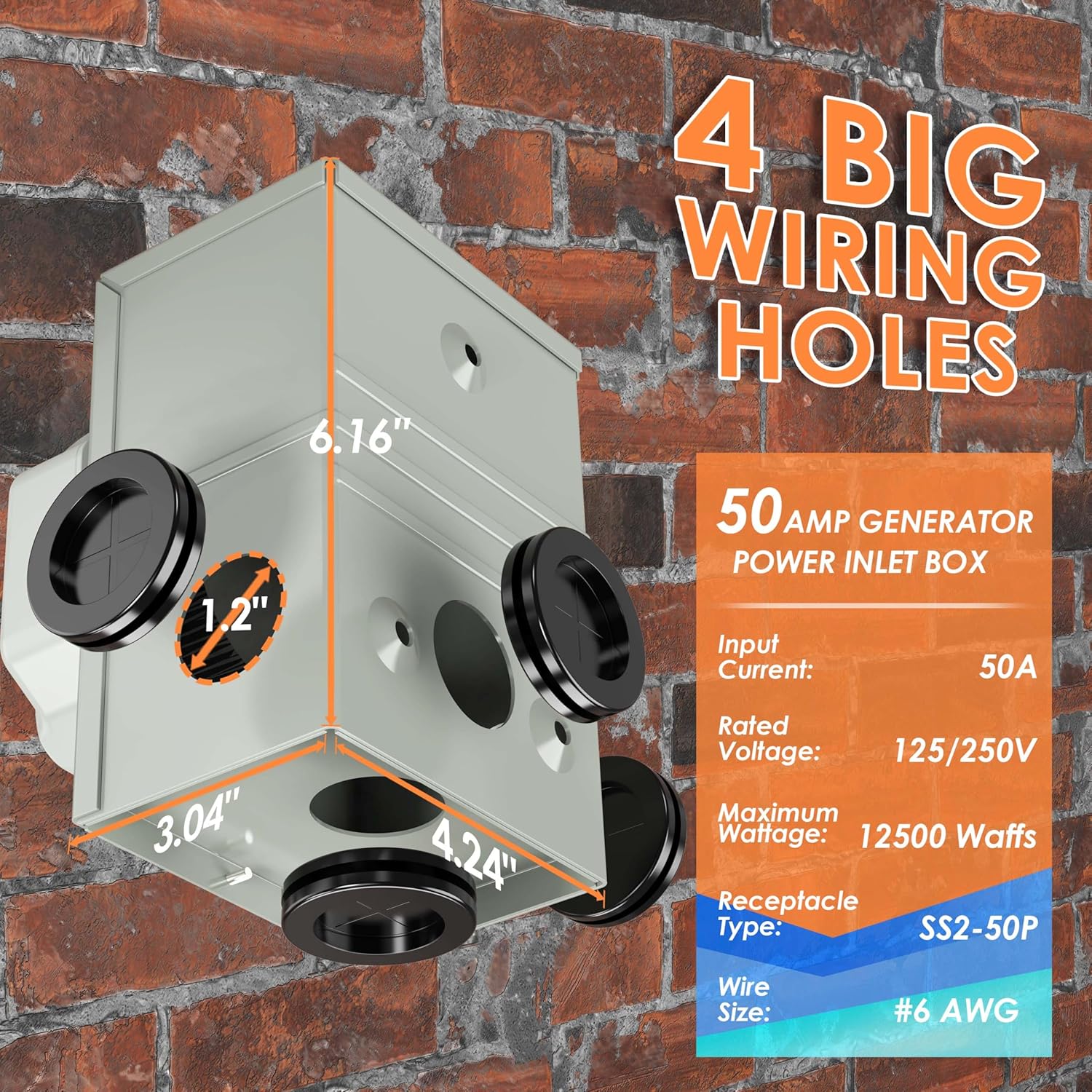 Thumbnail 4 de CircleRiver 50A Generator Power Inlet Kit 🔌