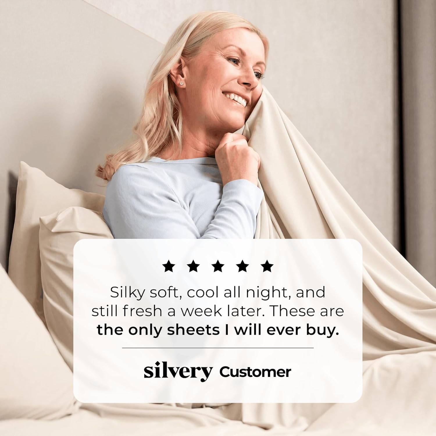 Thumbnail 6 de Silvery Silver Infused Bed Sheets Set — Ultra-Soft, Temperature-Regulating with Self-C Cleaning Technology