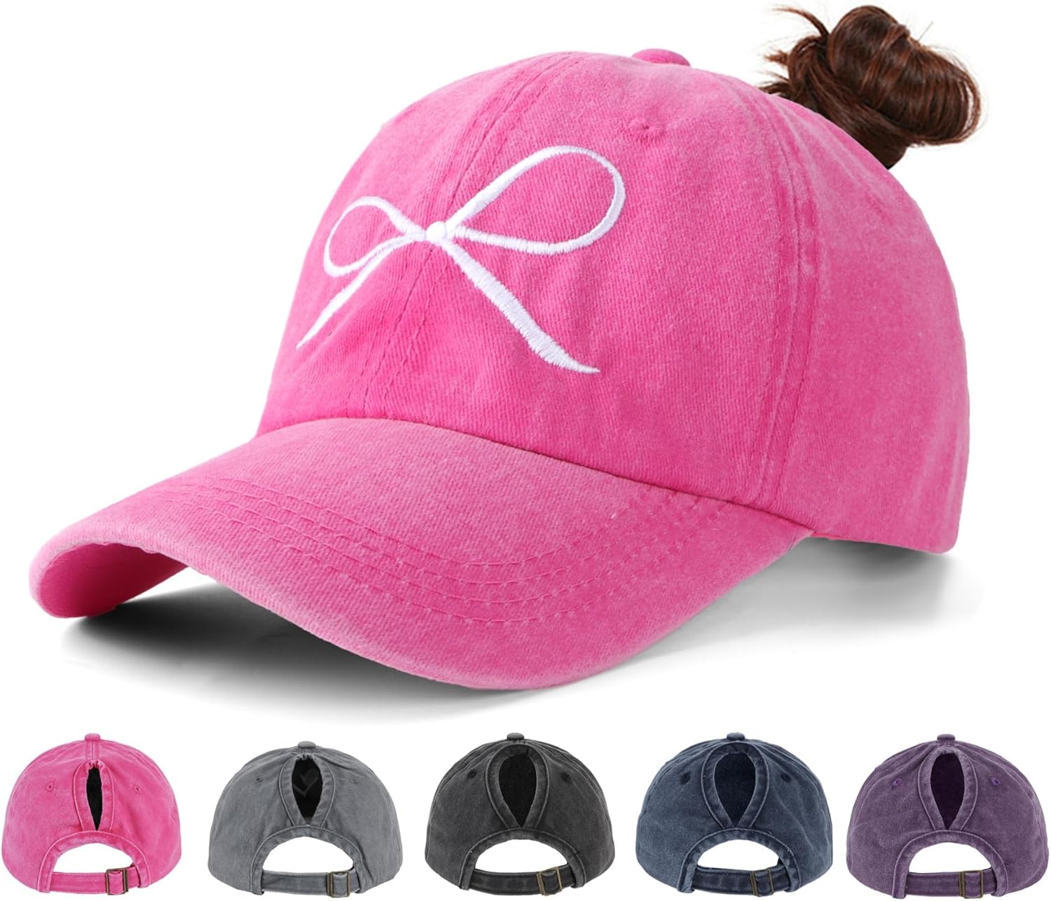 Thumbnail 5 de Acado Ponytail Baseball Cap adjustable distressed