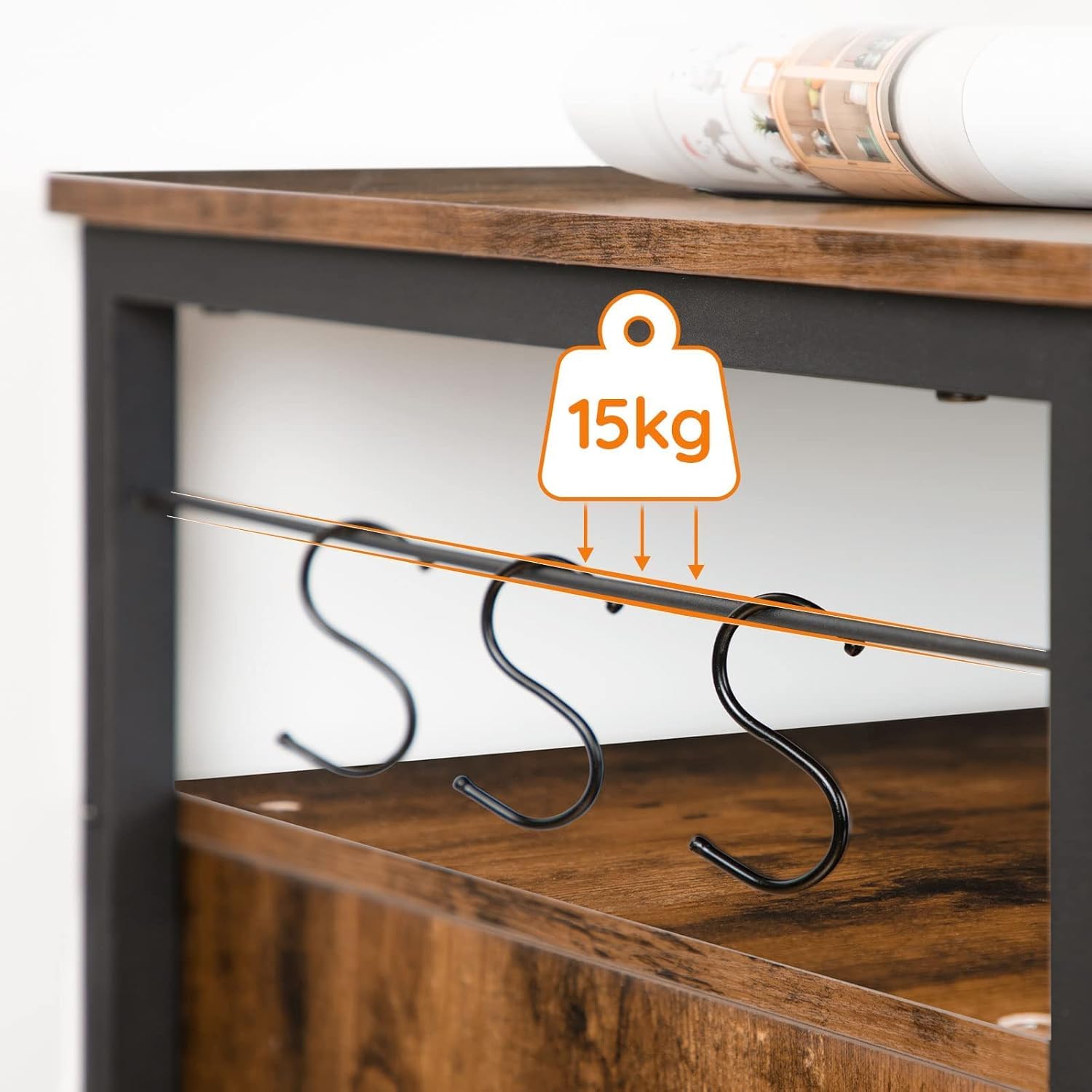 Thumbnail 4 de HOOBRO EBF05MW01: recinzione per lettiera nascosta con mobiletto e 6 ganci