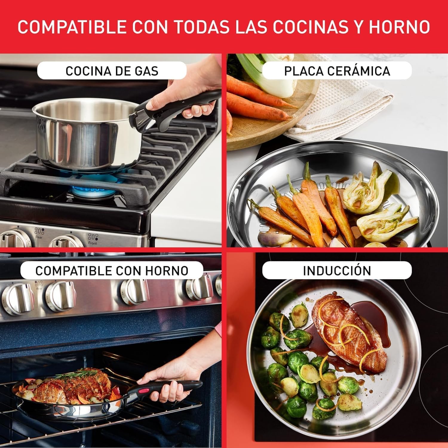 Thumbnail 2 de Tefal Ingenio Emotion Juego de 3 sartenes 22/24/28 cm