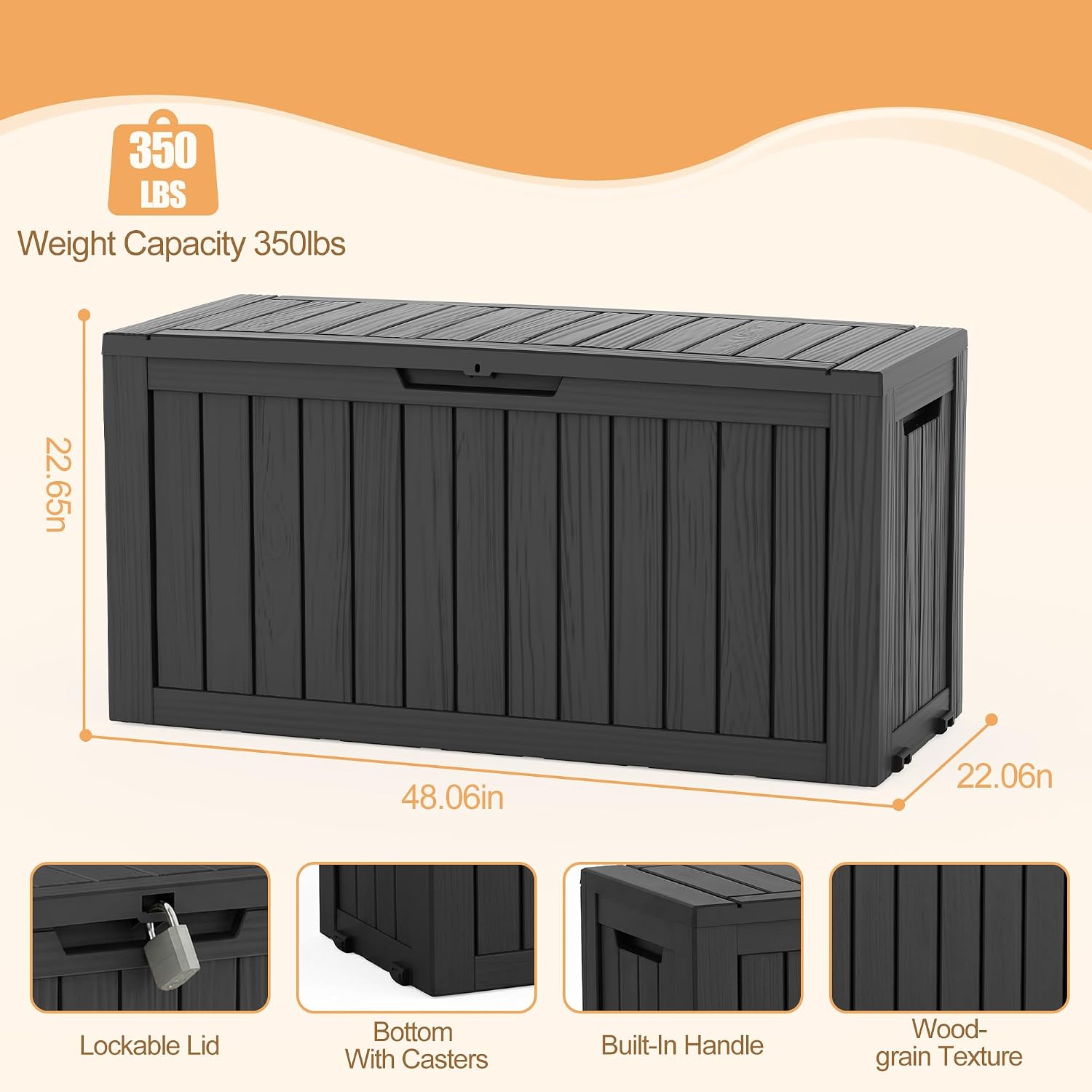 Detalle 2 de ATMELT Outdoor Storage Box, 100 Gallon
