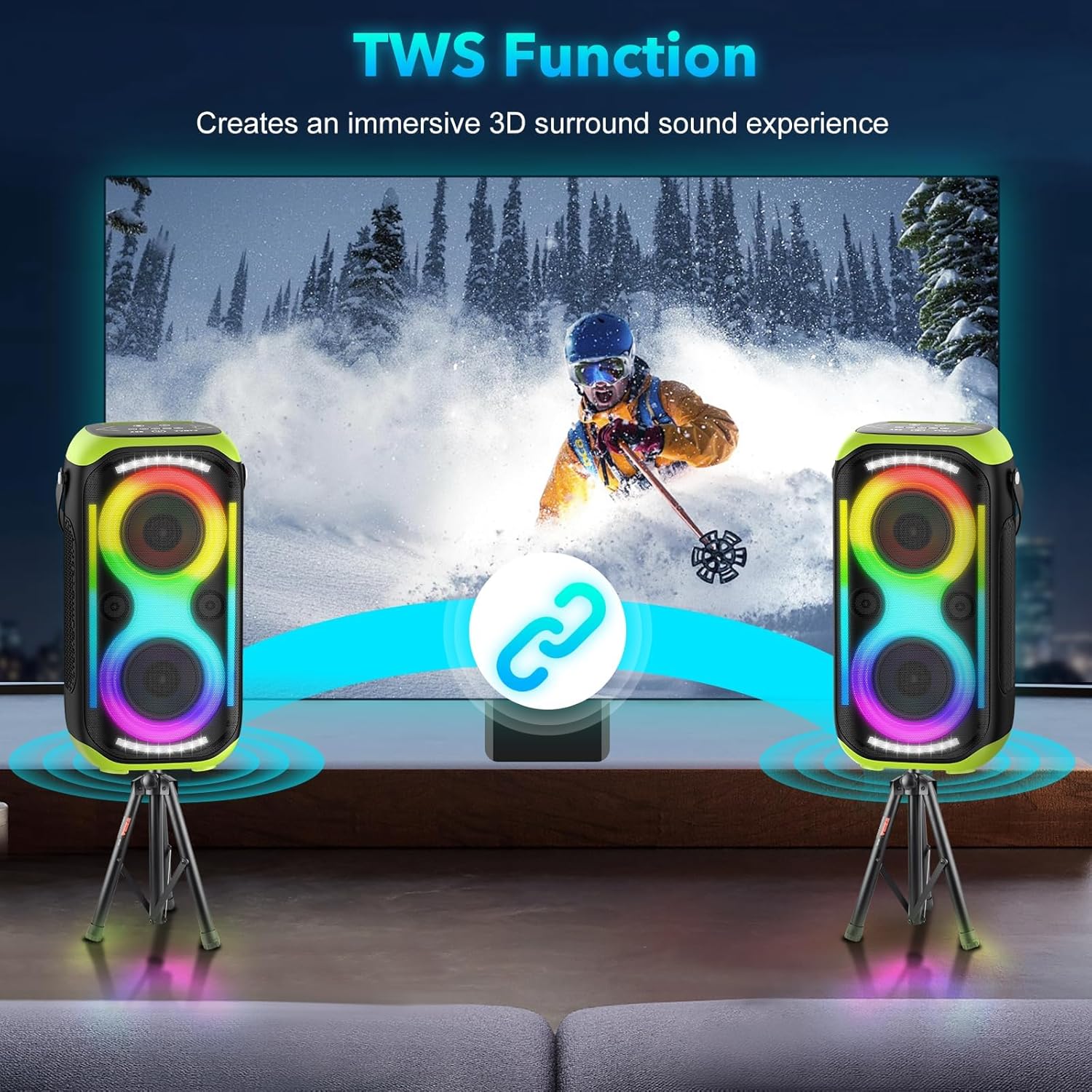 Thumbnail 5 de TYOTY Bluetooth Speaker 160W portable boombox 🔊