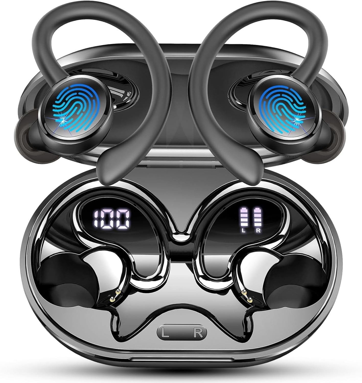 Detalle de 2026 Kopfhörer Kabellos Bluetooth 5.4 – In Ear mit ENC, 50 Std Laufzeit, IP7, LED-Display