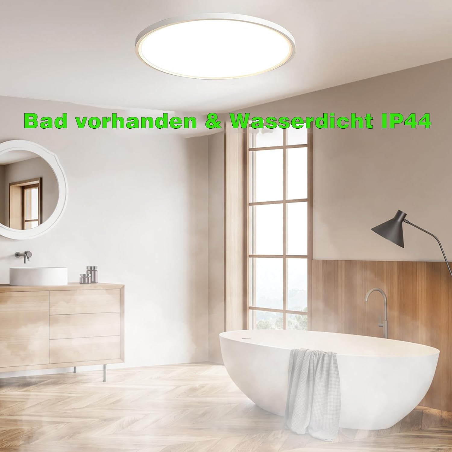 Thumbnail 4 de MGEELED Deckenleuchte Ø30 cm, 20W, 2400 lm, 3 Farbtemperaturen (3000K/4000K/6500K) – IP44