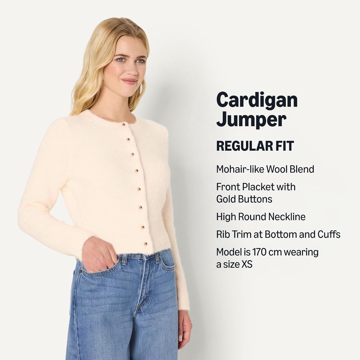 Thumbnail 3 de Amazon Essentials Women’s Regular-Fit Faux Mohair Button-Down Cardigan