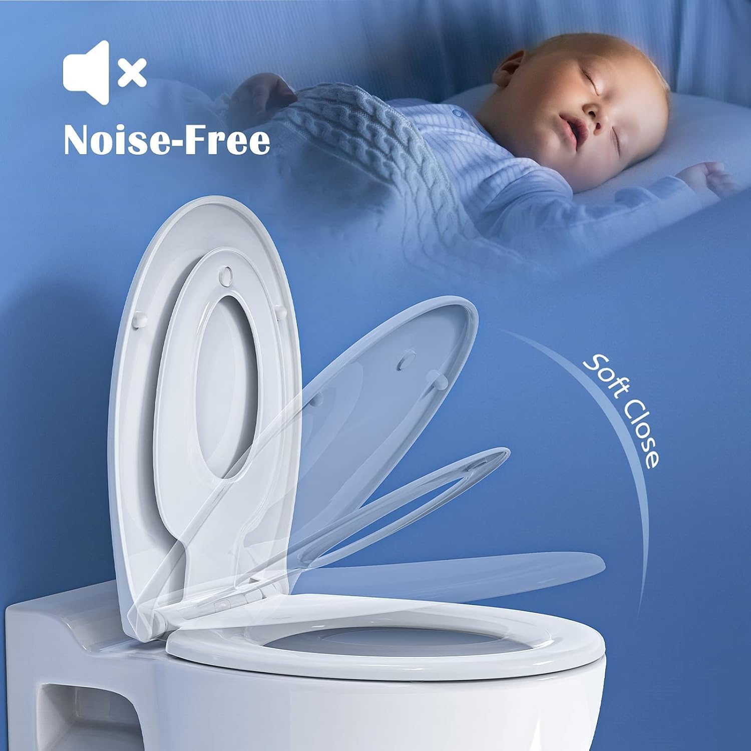 Detalle de STOREMIC Soft Close Toilet Seat 44.7 cm