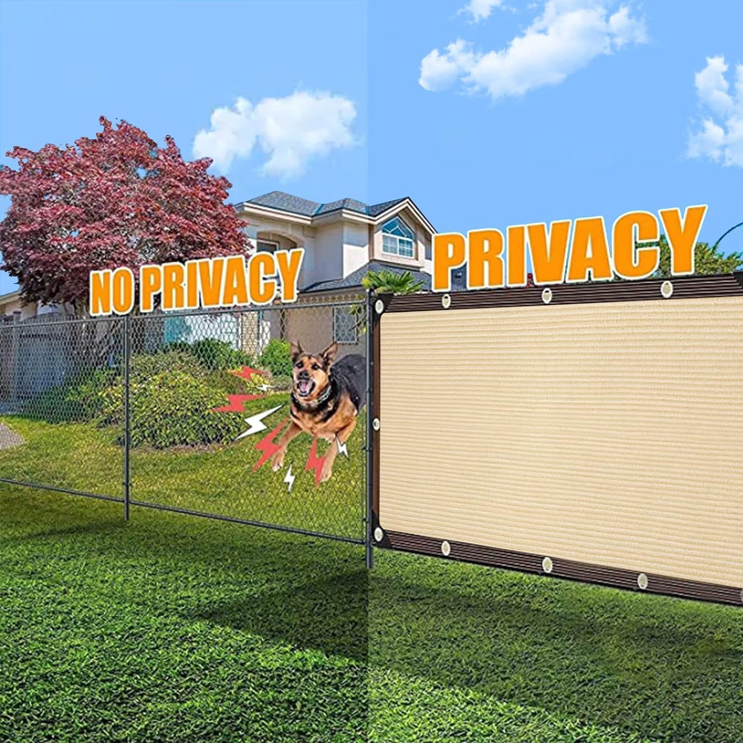 Thumbnail 3 de Voile d'ombrage - Filet d'ombrage de jardin avec œillets ZOZIJIU