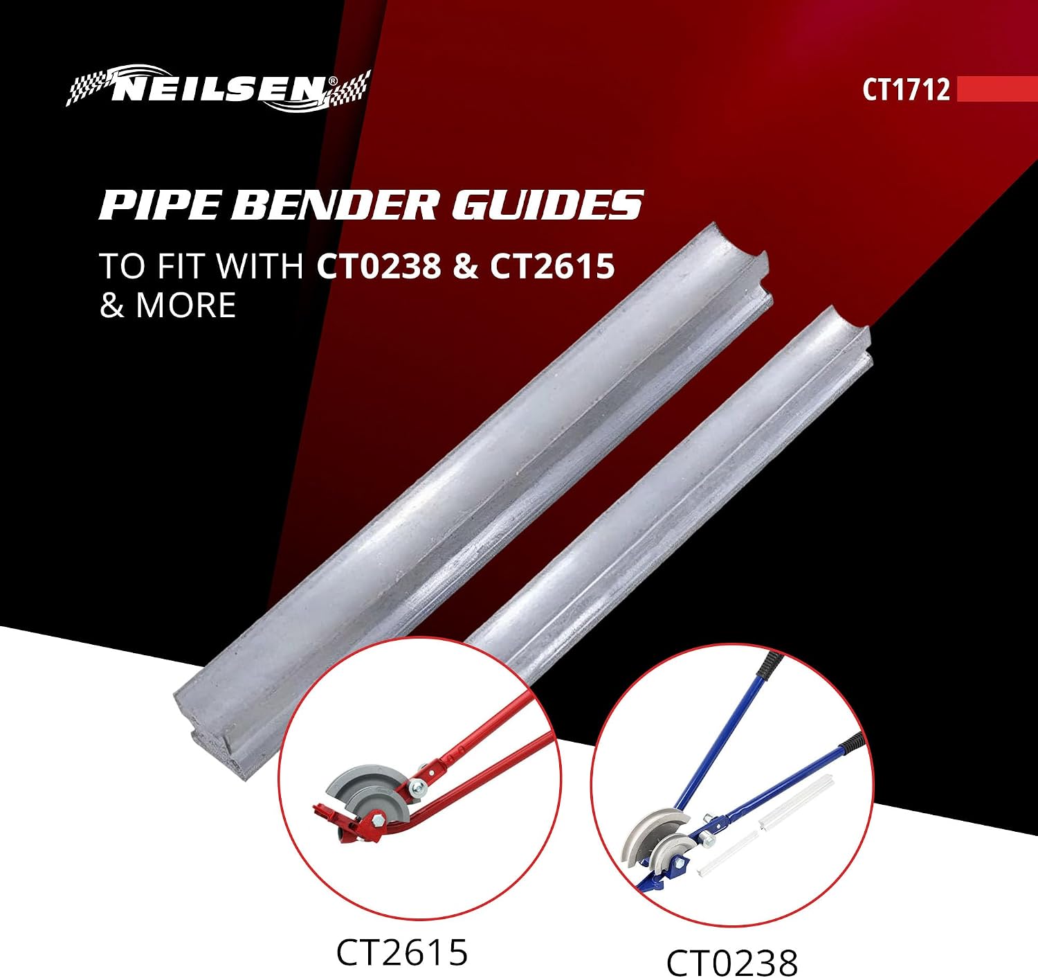 Thumbnail 3 de Neilsen CT1712 2pc Pipe Bender Guides for CT0238 & CT2615 – Heavy-Duty Aluminium Guides for 15mm & 22mm Pipes