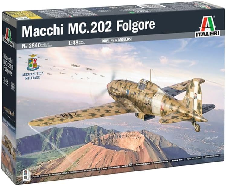 Detalle de Italeri 2840 Macchi MC.202 Folgore – model do sklejania 1:48 z detalami fototrawionymi