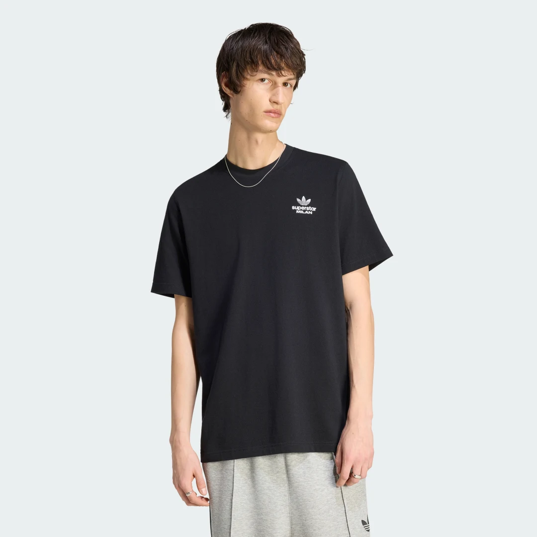 Detalle de Adidas CAMISETA ESTAMPADA MILAN SUPERSTAR Negro