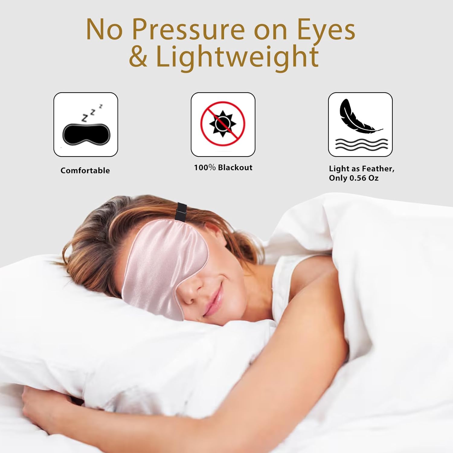 Detalle de JroyJoy 4 Pack Silk Sleep Mask 100% Blackout