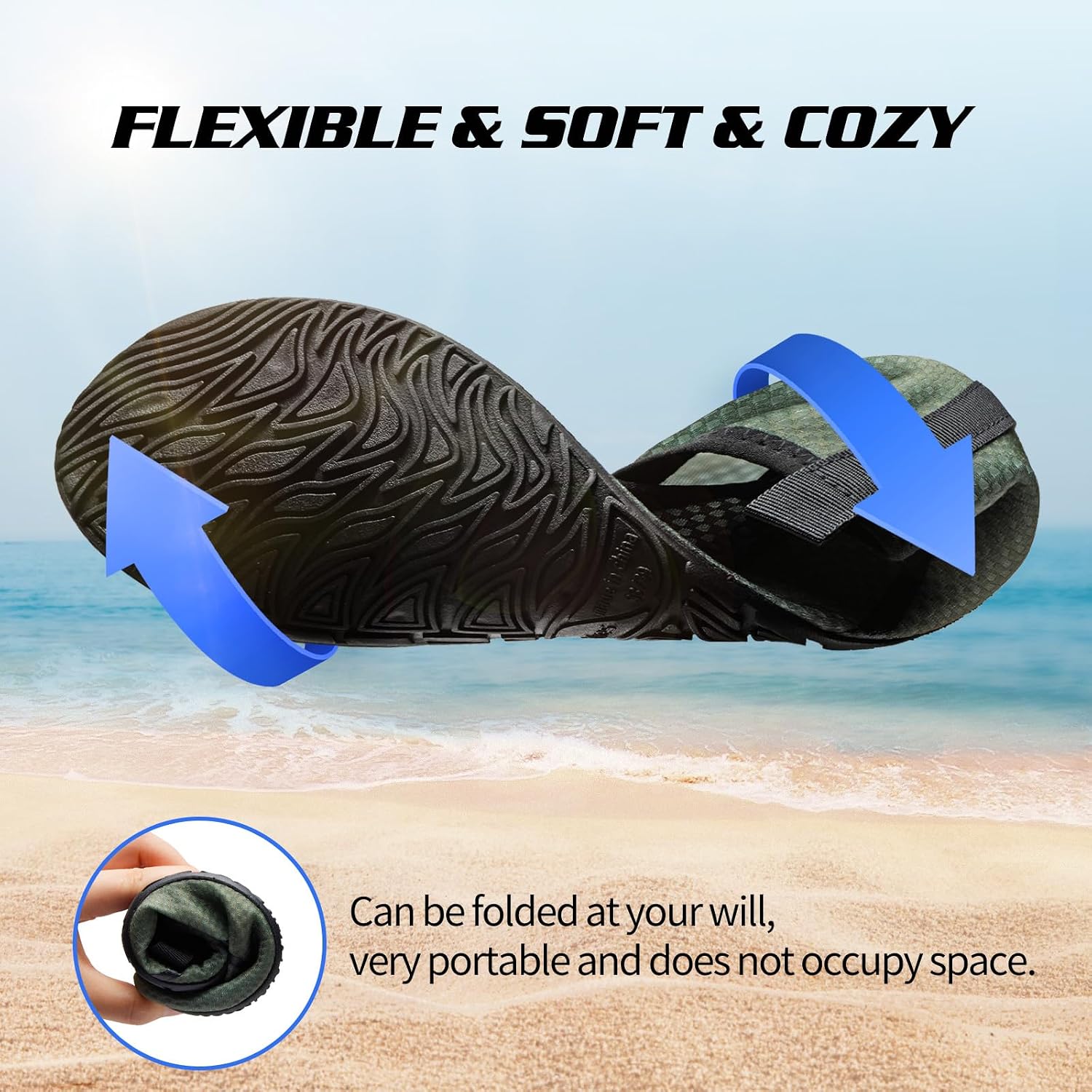 Detalle de Swim Water Shoes Aqua Socks Barefoot for Sea Beach – Unisex Beach, Pool and Water Sports Shoes