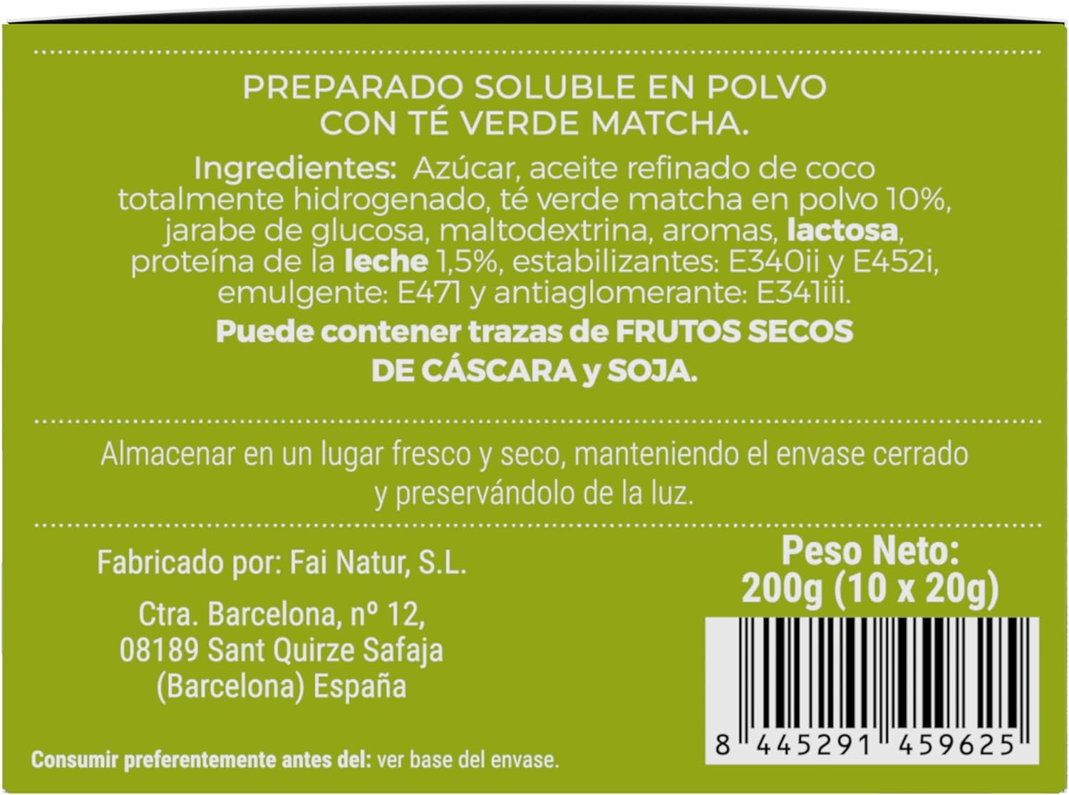 Thumbnail 2 de Moment Tea Matcha Latte ☕ 10 sobres de 20g