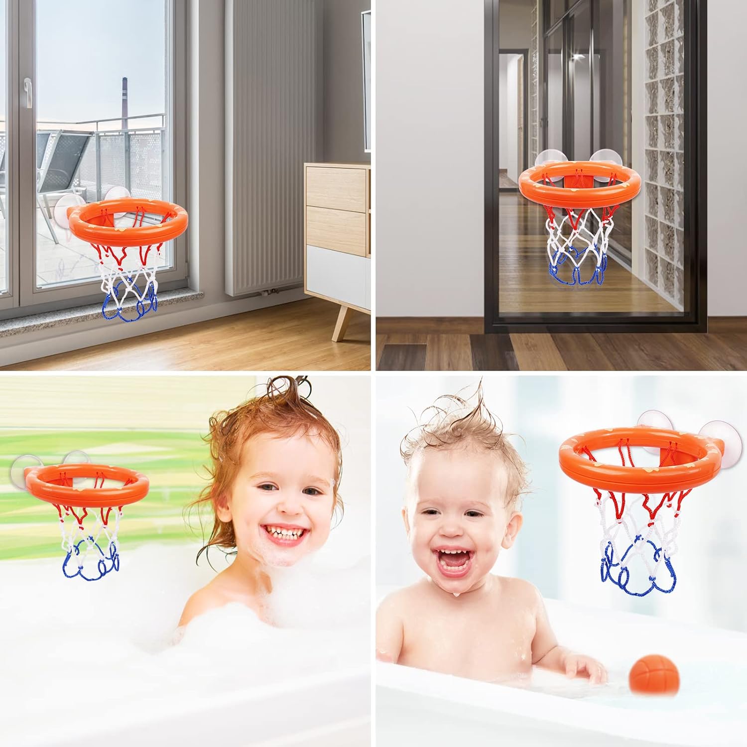 Thumbnail 6 de Vicloon Baby Badewannenspielzeug Mini Basketballkorb 5 Bälle