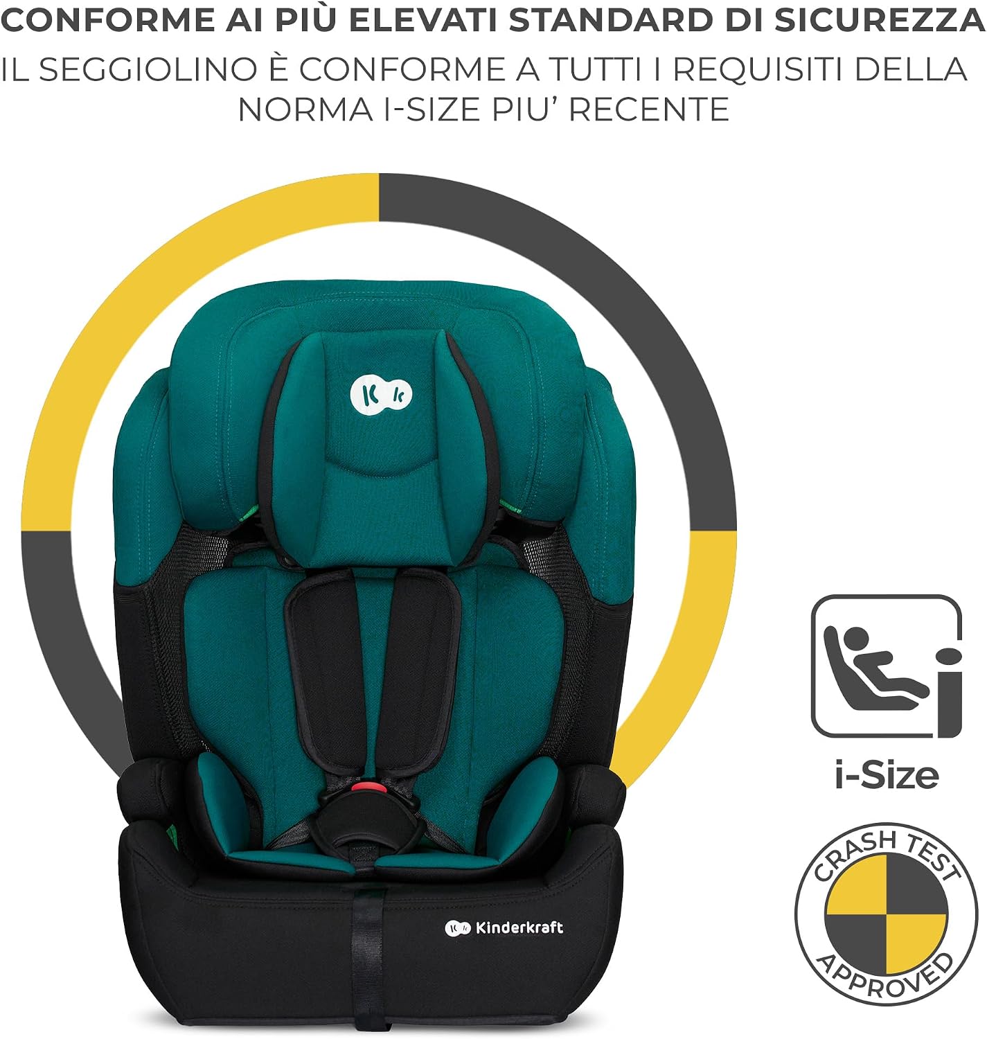 Detalle de Kinderkraft COMFORT UP i-Size 76-150 cm Seggiolino Auto 9-36 kg – Comfort e sicurezza in crescita