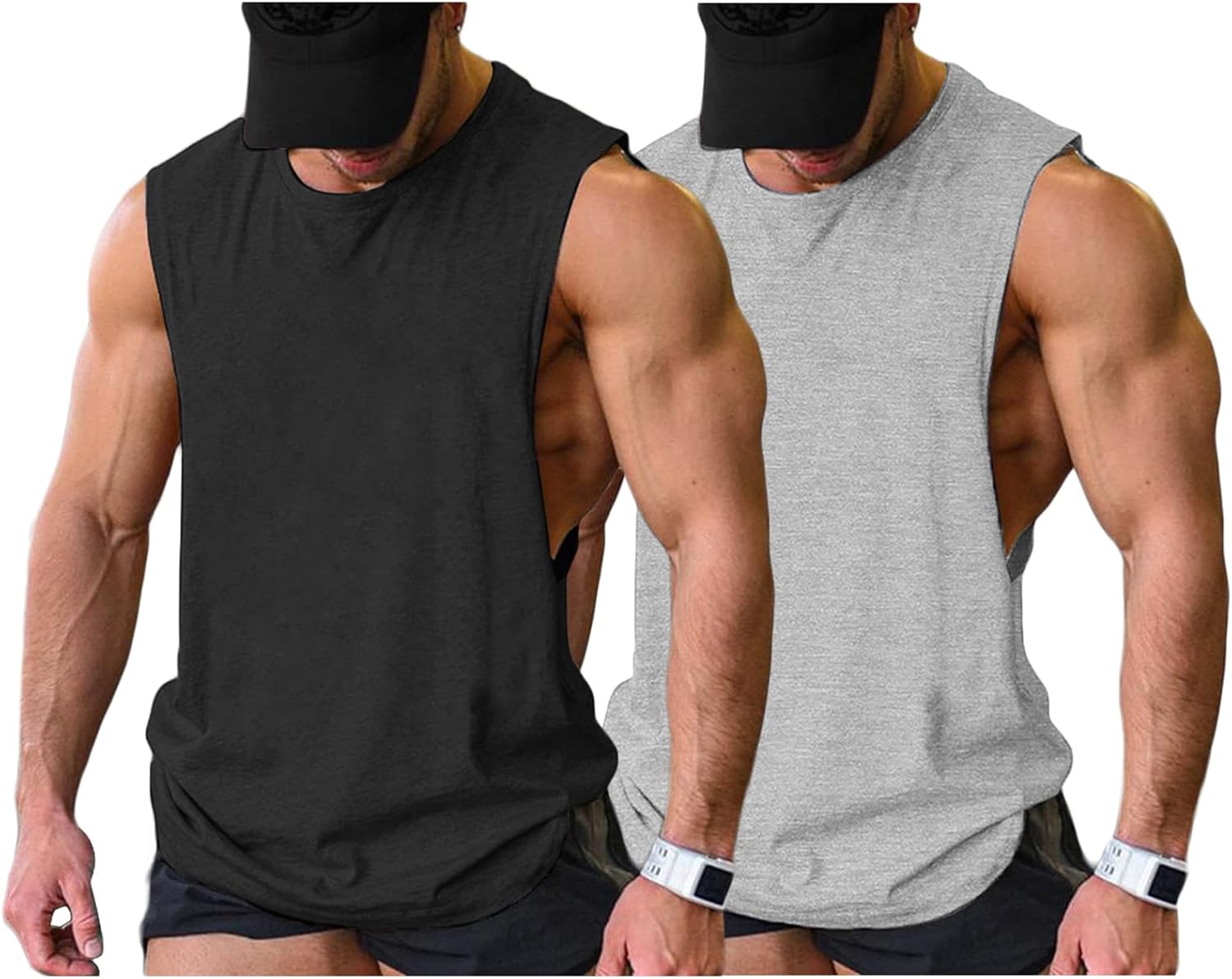 Thumbnail 6 de COOFANDY Men Workout Tank Top 2 Pack — Sleeveless Gym Shirts for Muscle & Freedom