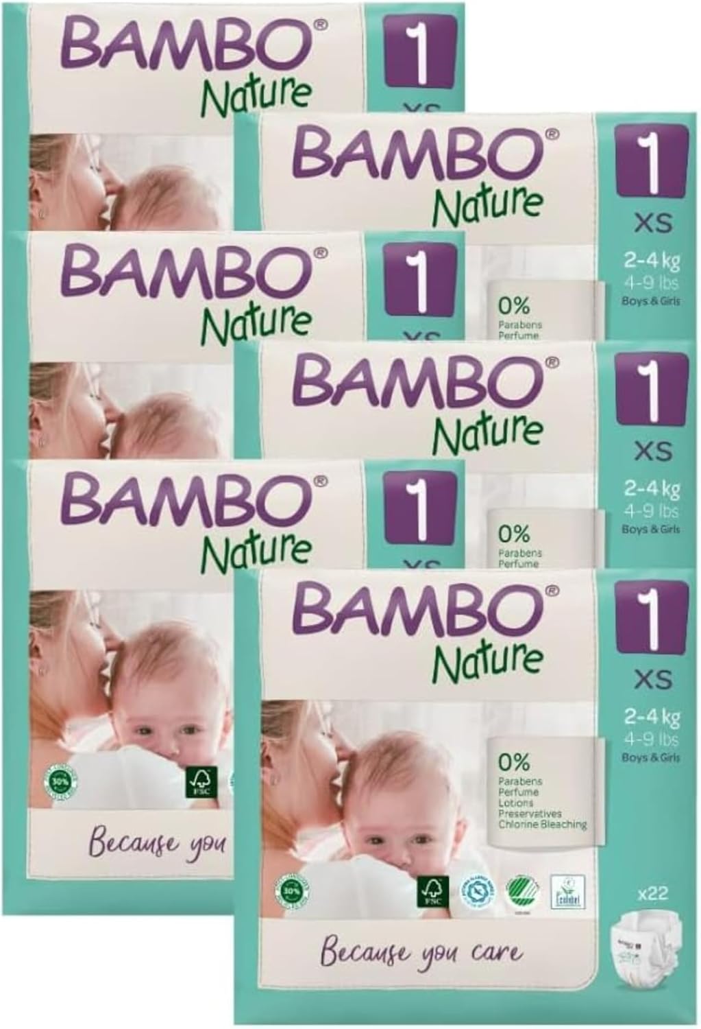 Thumbnail 1 de Bambo Nature Premium Eco Nappies Size 1 (2-4kg) – Safe, breathable nappies with eco credentials