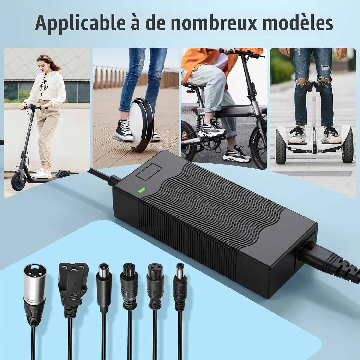 Thumbnail 2 de ZIMAOER SJT-84W-10S scooterlader 42 V/2 A met 6 stekkers en ledindicator
