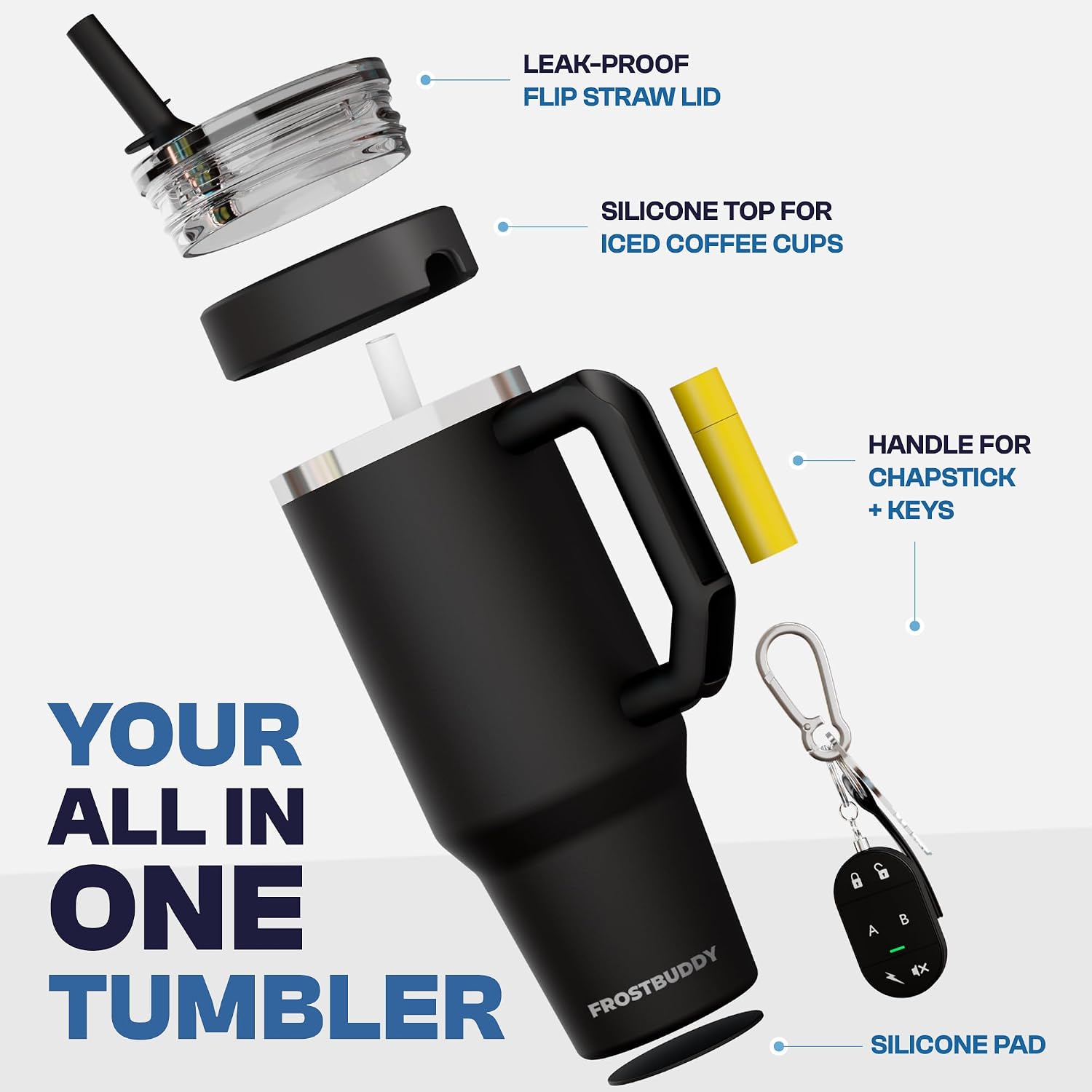 Thumbnail 3 de Thicc Buddy 40 oz Stainless Steel Vacuum Tumbler 🥤