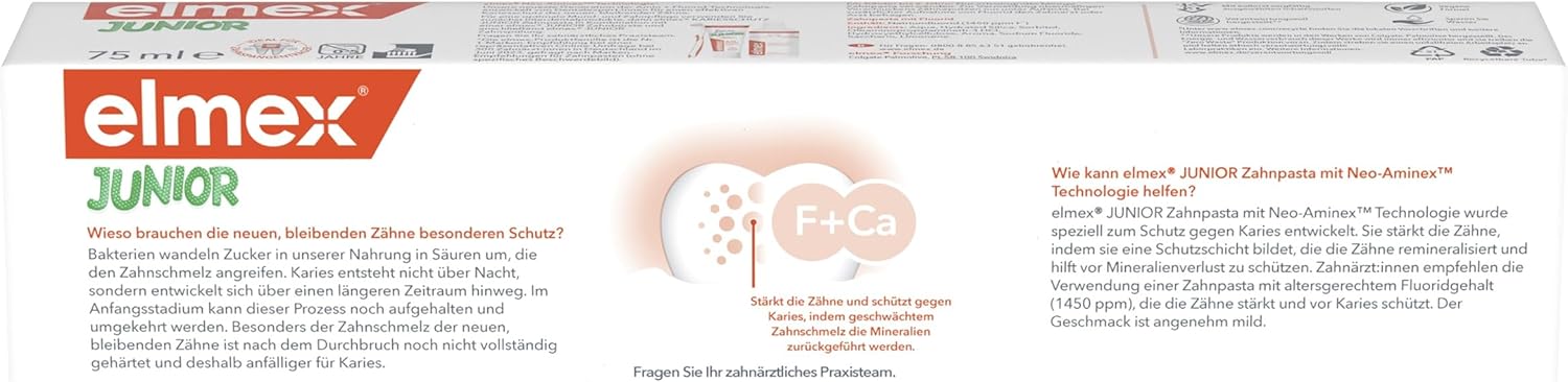 Thumbnail 2 de elmex JUNIOR Zahnpasta 6-12 Jahre – Schutz für bleibende Zähne