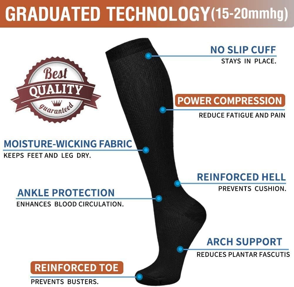 Thumbnail 1 de Gcbiger Compression Socks 15-20 mmHg 7 Pairs