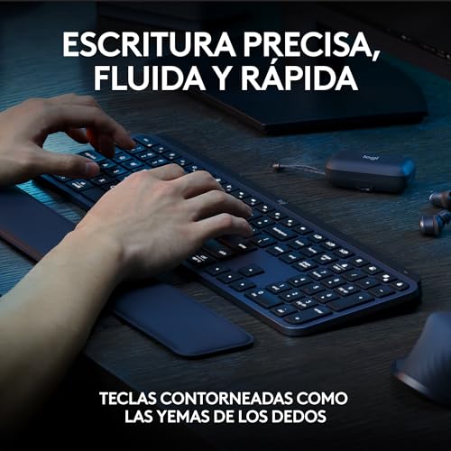Thumbnail 2 de Logitech MX Keys S Combo (MX Keys S + MX Master 3S) inalámbricos, Bluetooth y USB-C, QWERTY Español grafito
