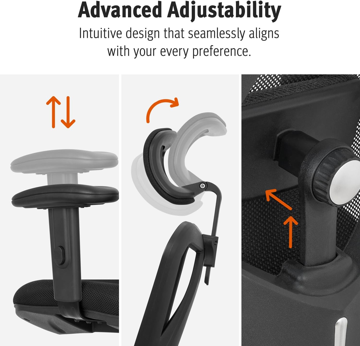 Thumbnail 4 de Ergonomic Office Chair Adjustable High-Back Recliner
