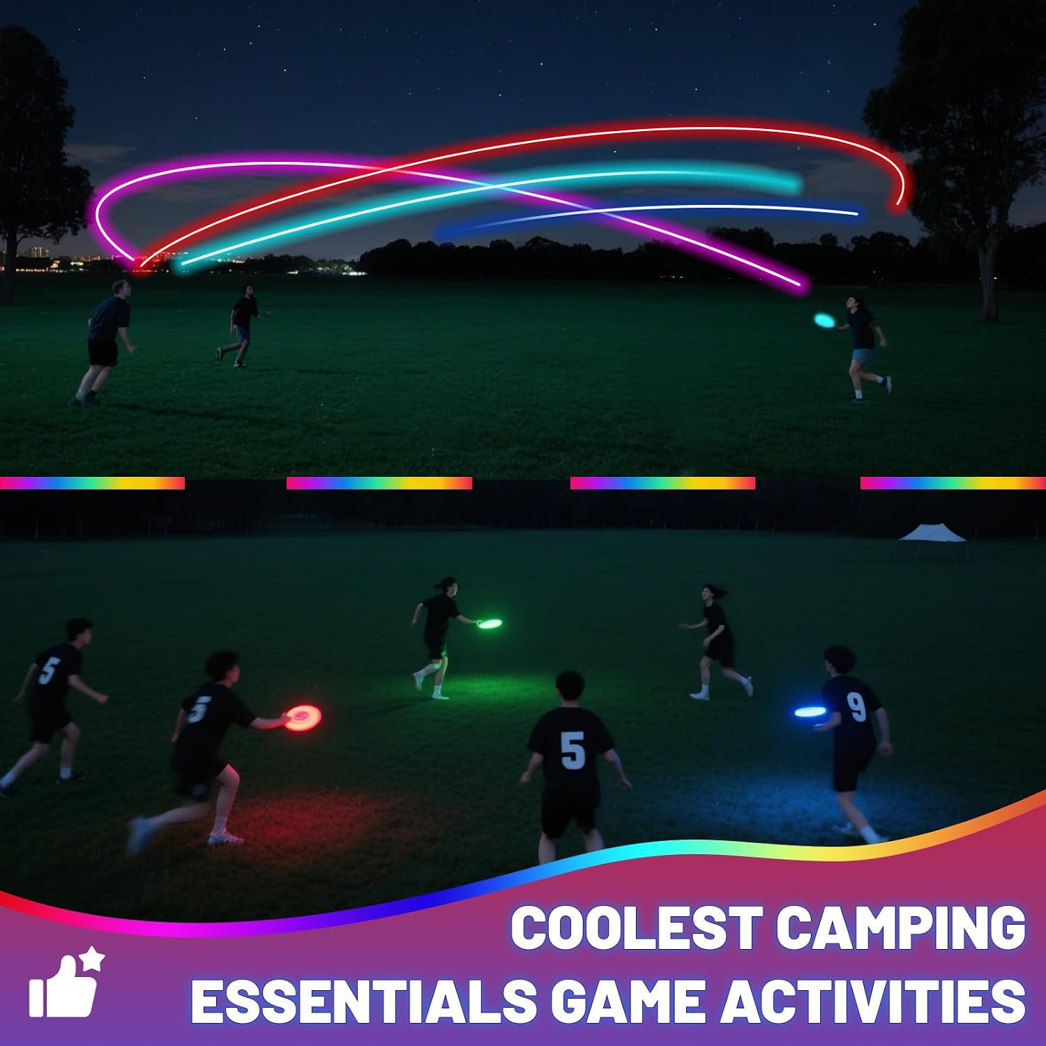 Thumbnail 3 de Camping Holiday Essentials Flying Disc: LED Frisbee for Nighttime Play