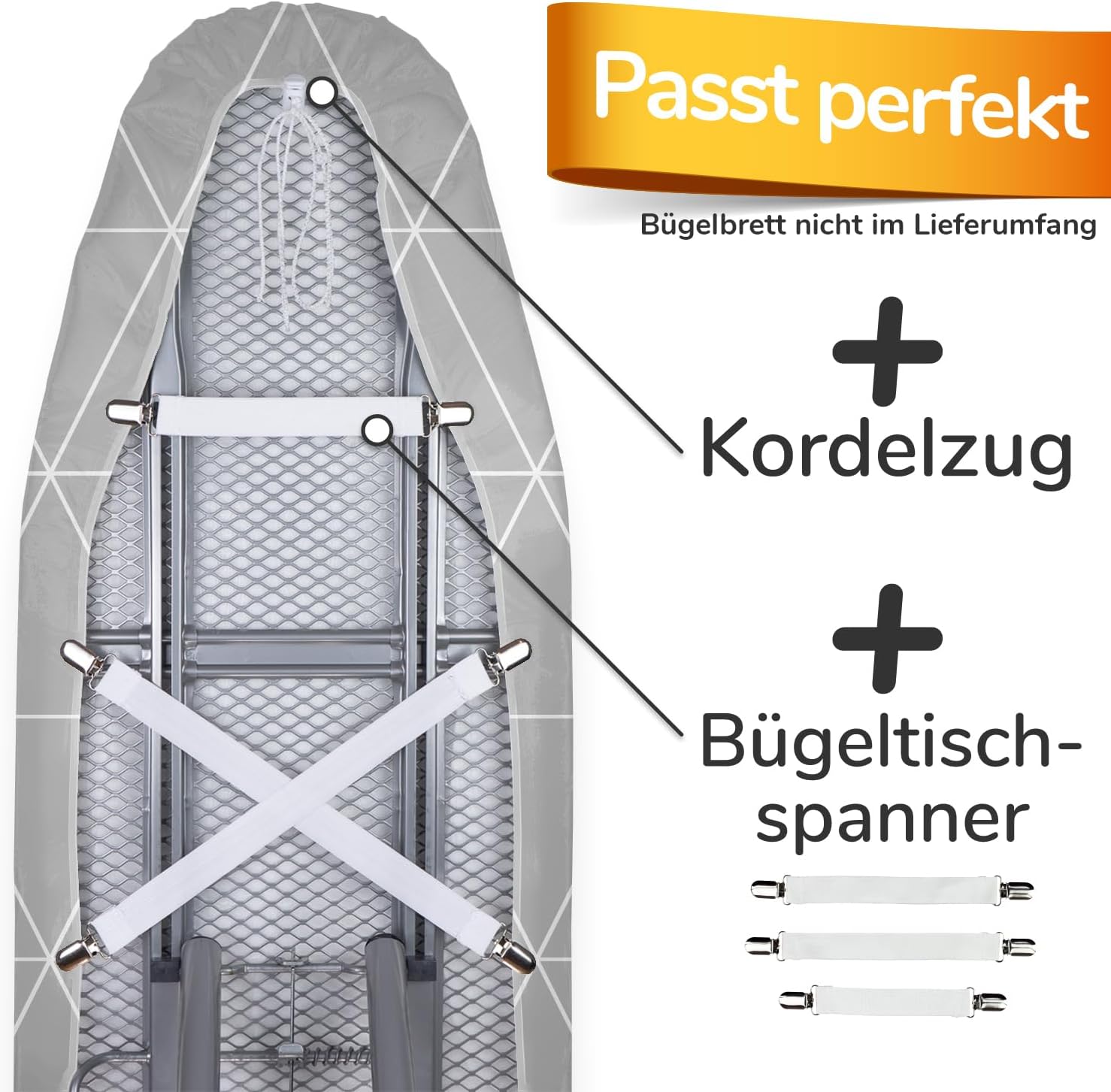 Thumbnail 5 de Smart & Gentle Super Soft Turbo-Bügelbrettbezug 120x40: ÖKOTEX Baumwoll-Polsterung, Made in Germany