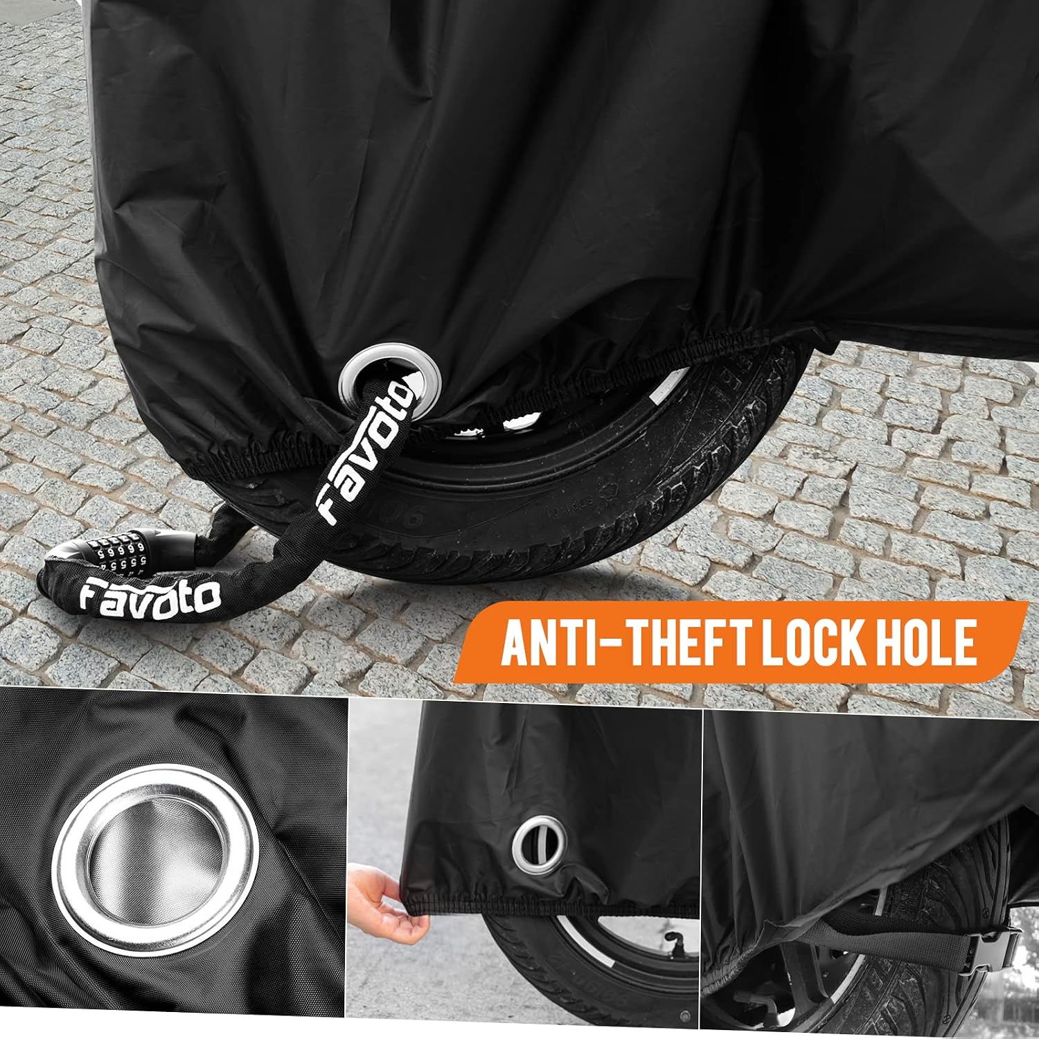Thumbnail 4 de Favoto Motorbike Cover 225x105x125 cm waterproof