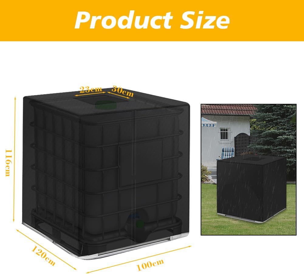 Detalle 2 de HOTUT IBC-tankskydd 1 000 L i 420D Oxford-tyg, vattentätt och UV-skyddande