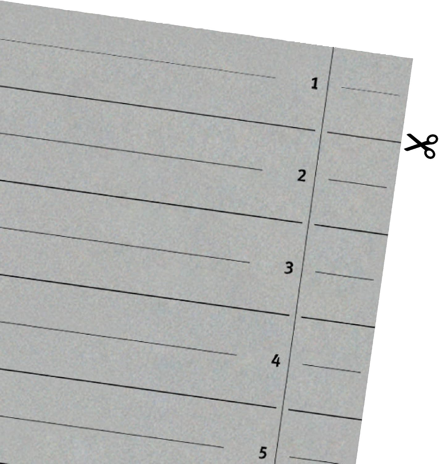 Detalle de Falken Lot de 100 intercalaires gris – recyclé, format A4, fabriqué en Allemagne