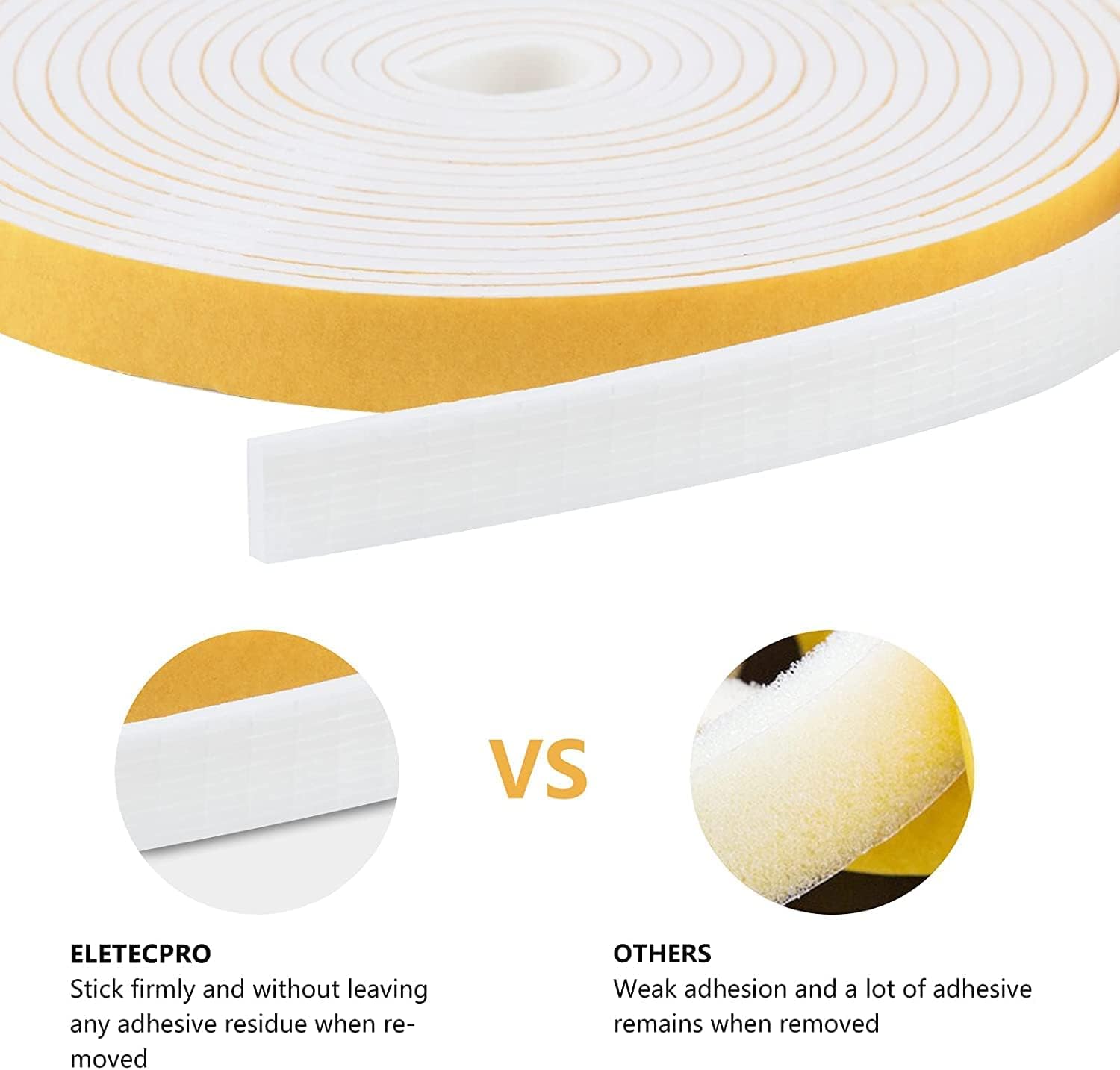 Thumbnail 3 de Dichtungsband Türdichtung selbstklebend (CR-/Neopren-Schaum) 20 mm Breite, 3 mm Dicke, 10 m Länge