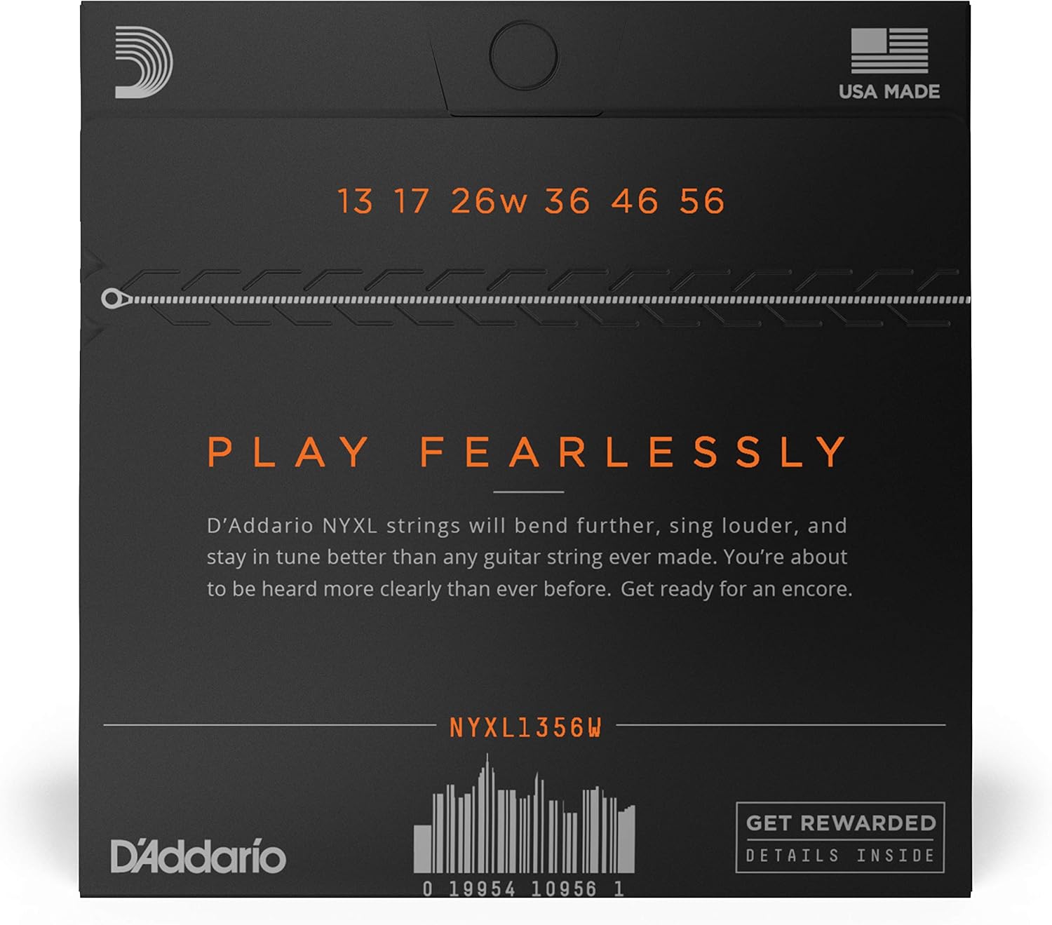 Detalle 2 de D'Addario NYXL1356W Medium 13-56 Electric Guitar Strings 🎸